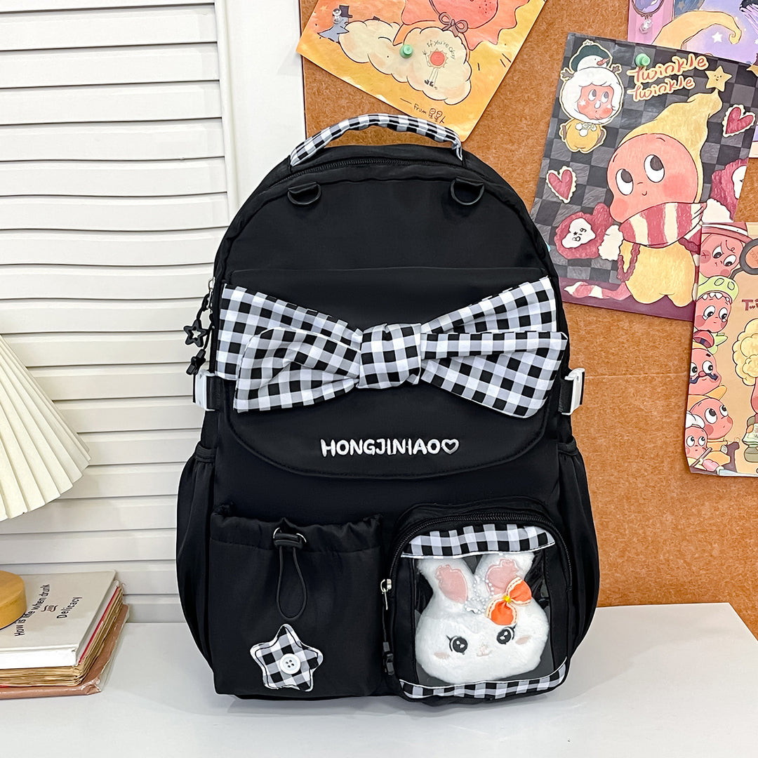 Playful Bow-Embellished Backpack Stornfield