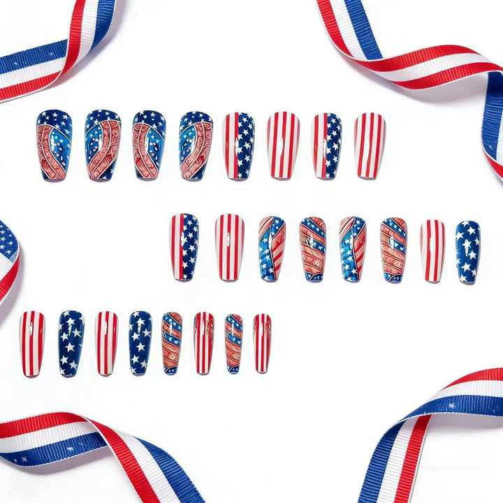Nail art with creative patriot designs Stornfield