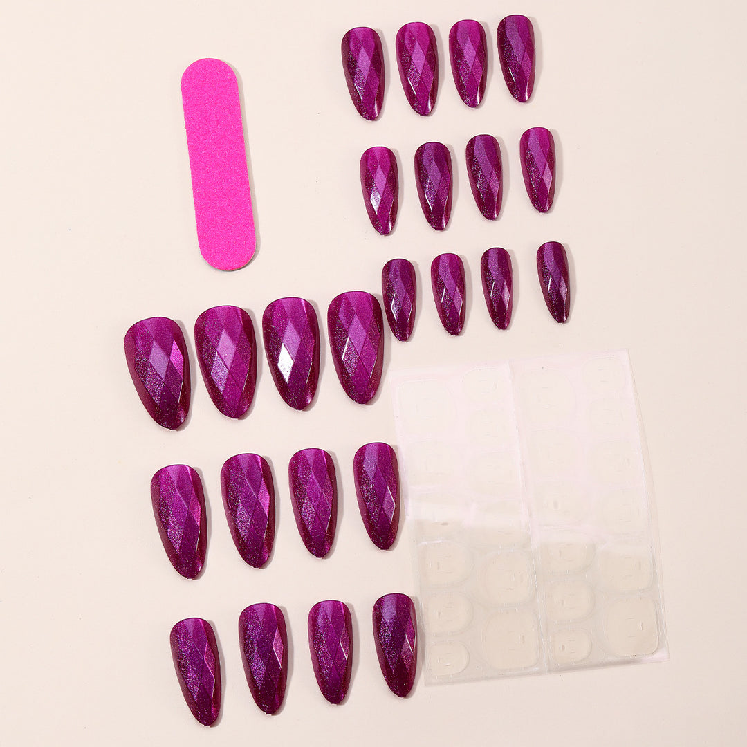 Sparkling Diamond-Shaped Stiletto Nail Art Extensions Stornfield