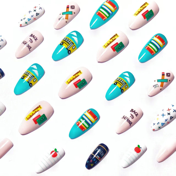 Art Nails with Creative School Motif Stornfield