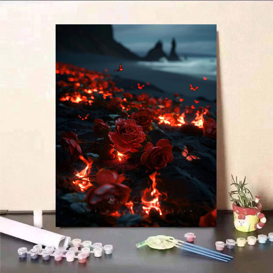 Floral Fantasy Paint by Numbers Wall Art Stornfield