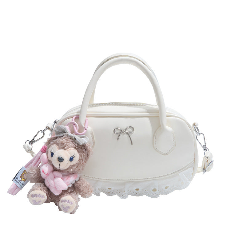 Elegant Bow-Accent Handheld Purse