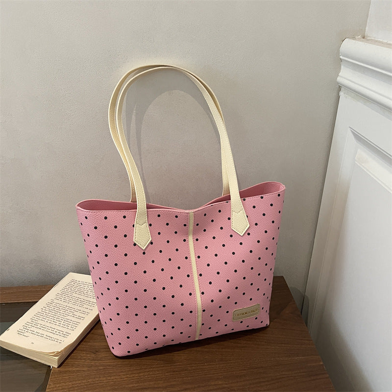 Trendy Polka Dot Tote Bag