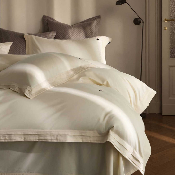 Breathable Long-Staple Cotton Duvet Cover Set with Micro-Embroidered Logo and Envelope Closure