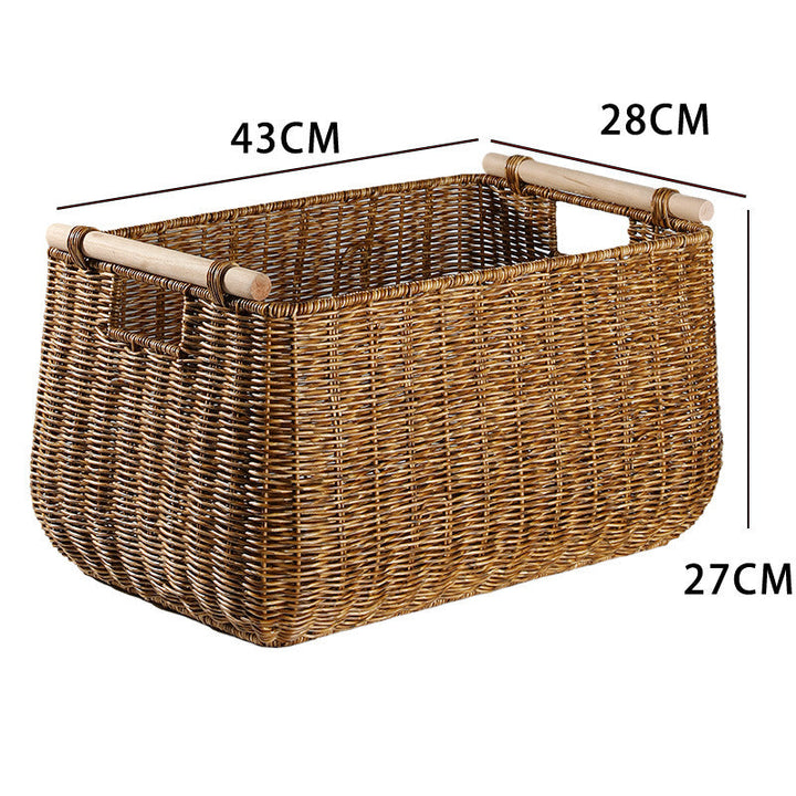 Large Handwoven Storage Basket with Ergonomic Handles Stornfield