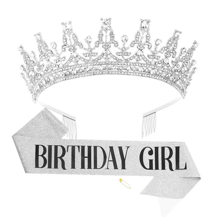 Women's Sparkling Crown and Sash Set Stornfield