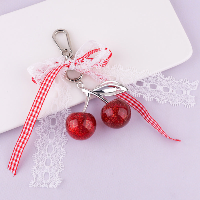 Decorative Cherry Charm Keychain Stornfield