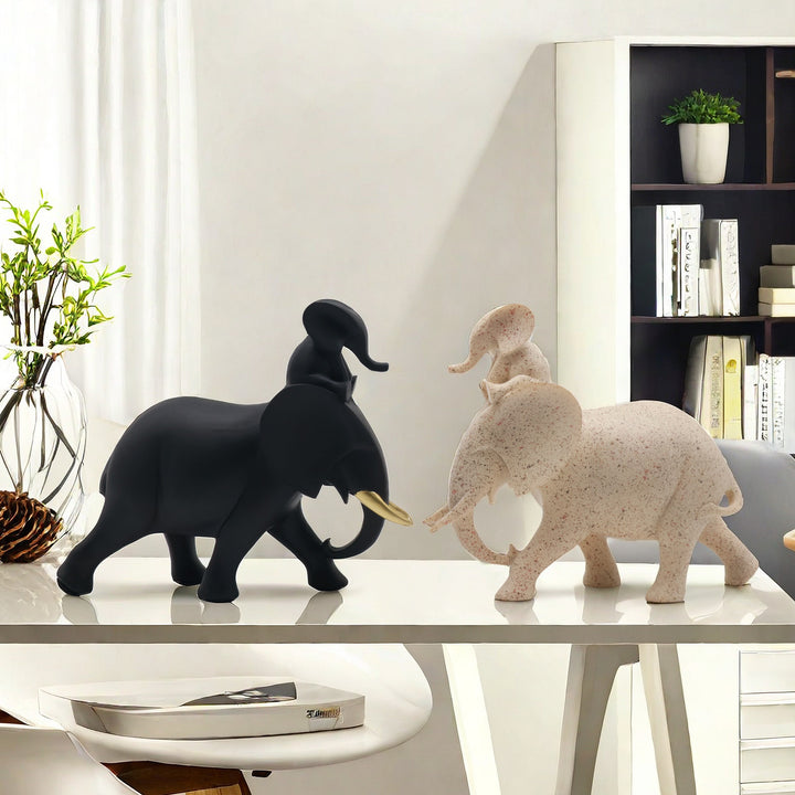 Decorative Elephant Family Sculpture Stornfield