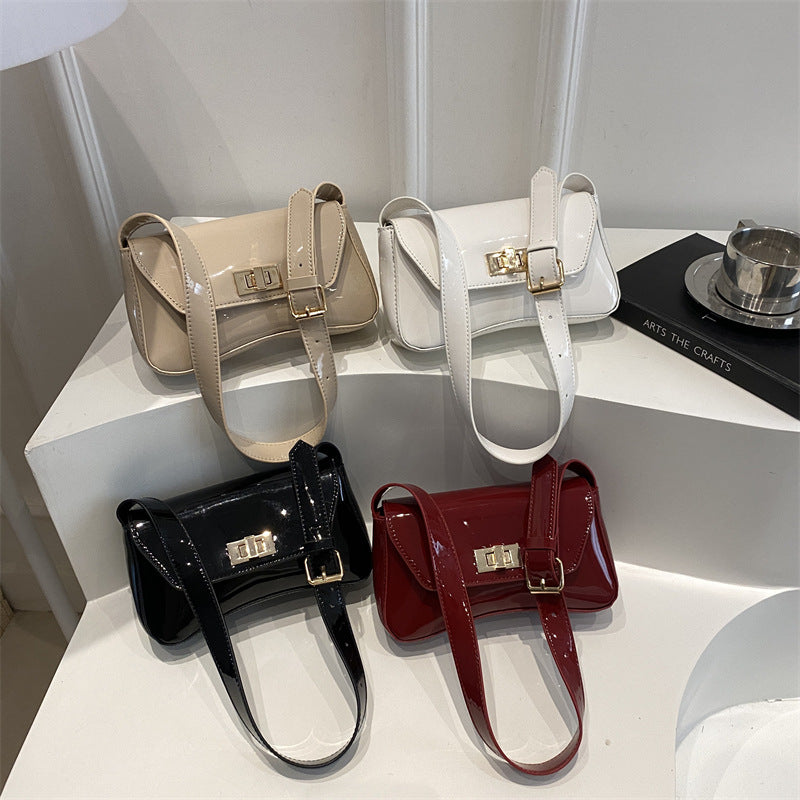 Elegant Patent Leather Mini Shoulder Bag
