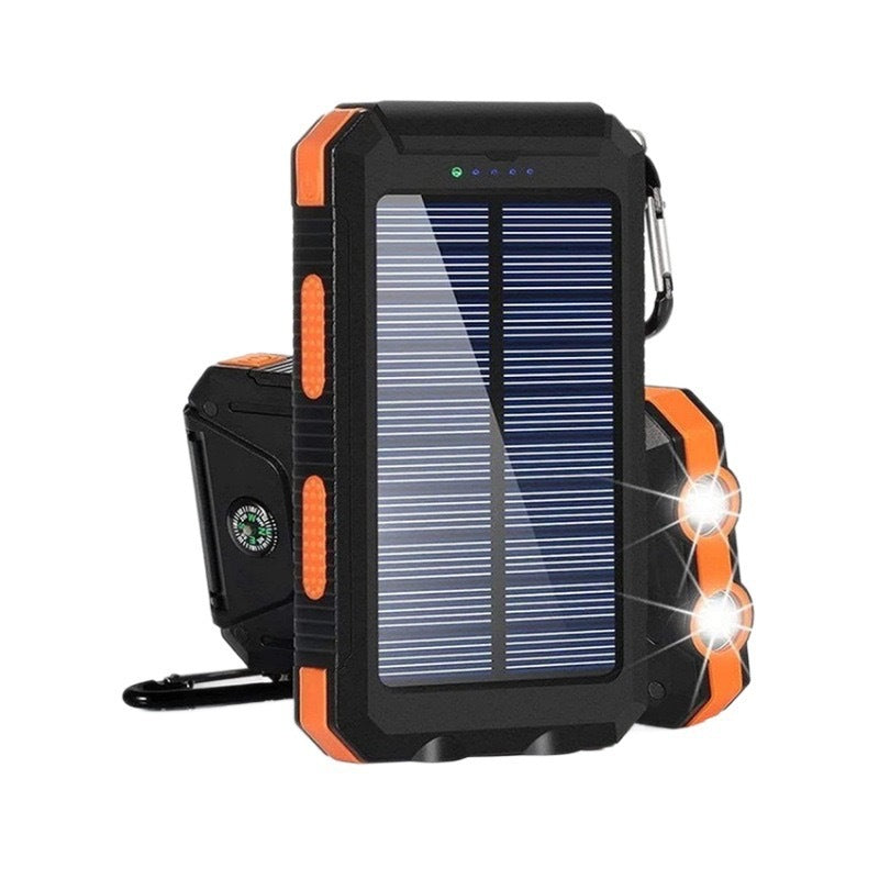 Solar-powered power bank with robust design and integrated fast charging function Stornfield