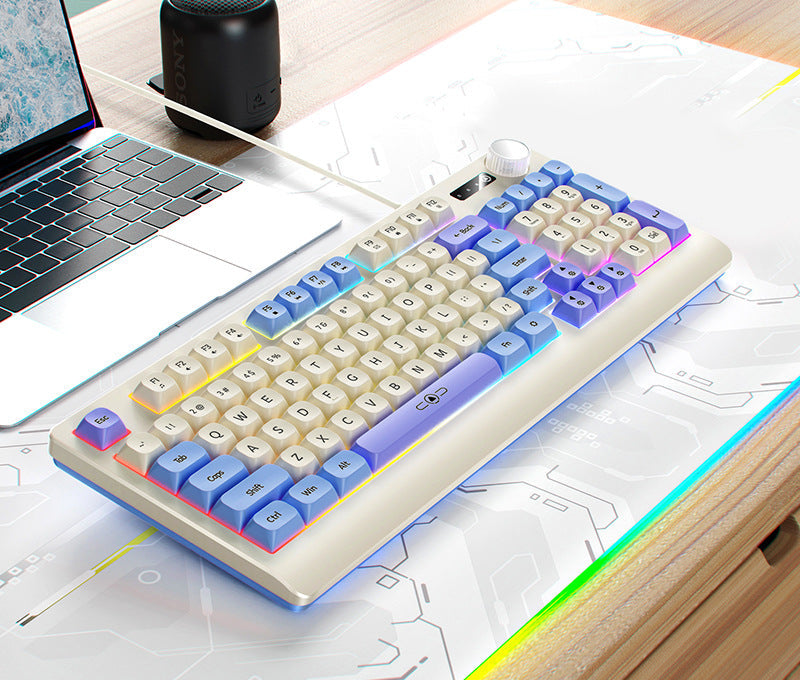 Retro RGB Mechanical Keyboard and Optical Gaming Mouse Set Stornfield