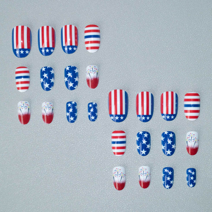 Patriotic Themed Nail Art