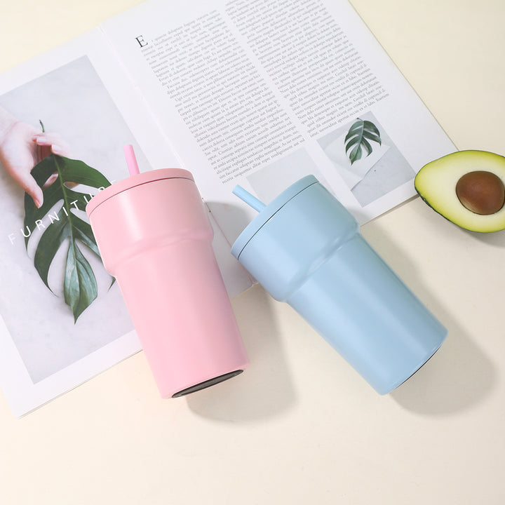 Unisex Insulated Drinking Cup with Dust Protection Lid and Straw Stornfield