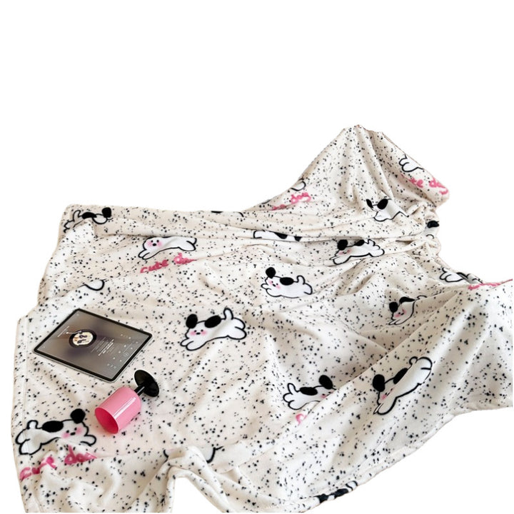 Cozy Plush Cartoon Dog-Themed Throw Blanket