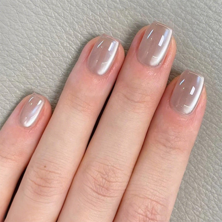 Glossy Short Press-On Nail Set