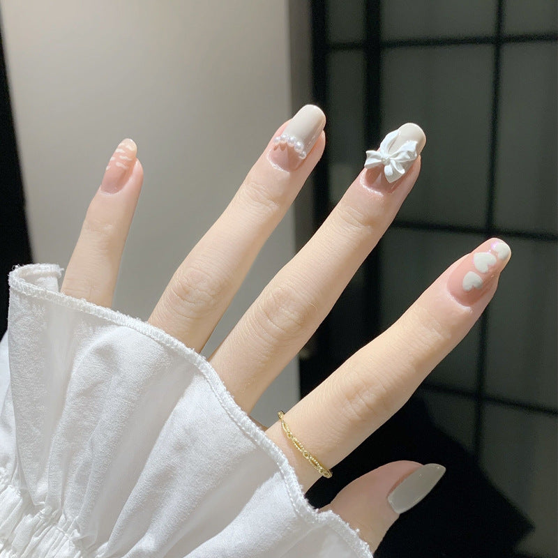 Heart-Themed Press-On Nail Set
