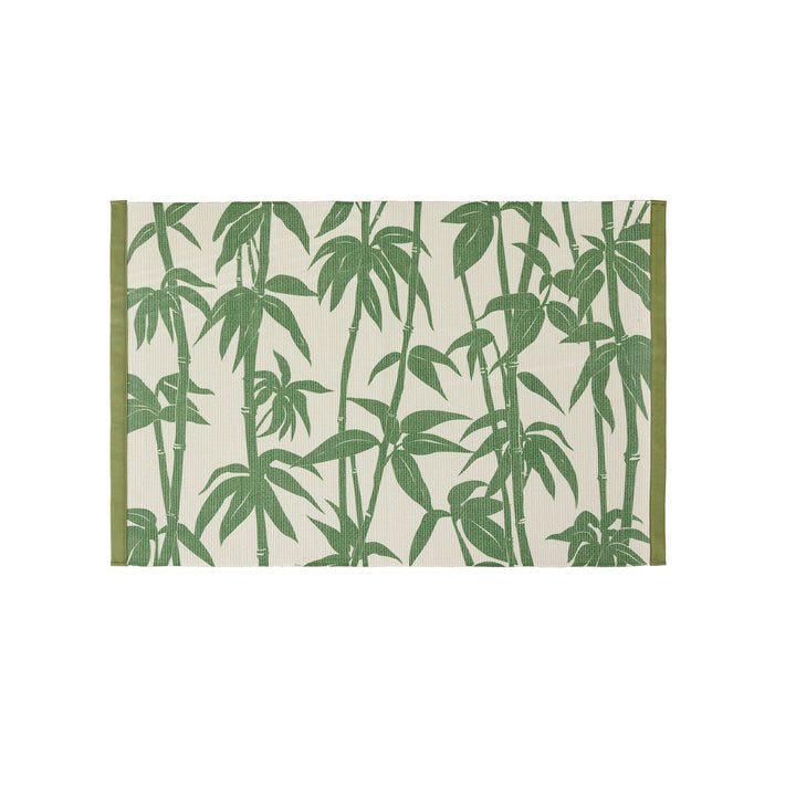 Decorative jacquard table runner with floral weaving texture and reinforced edge