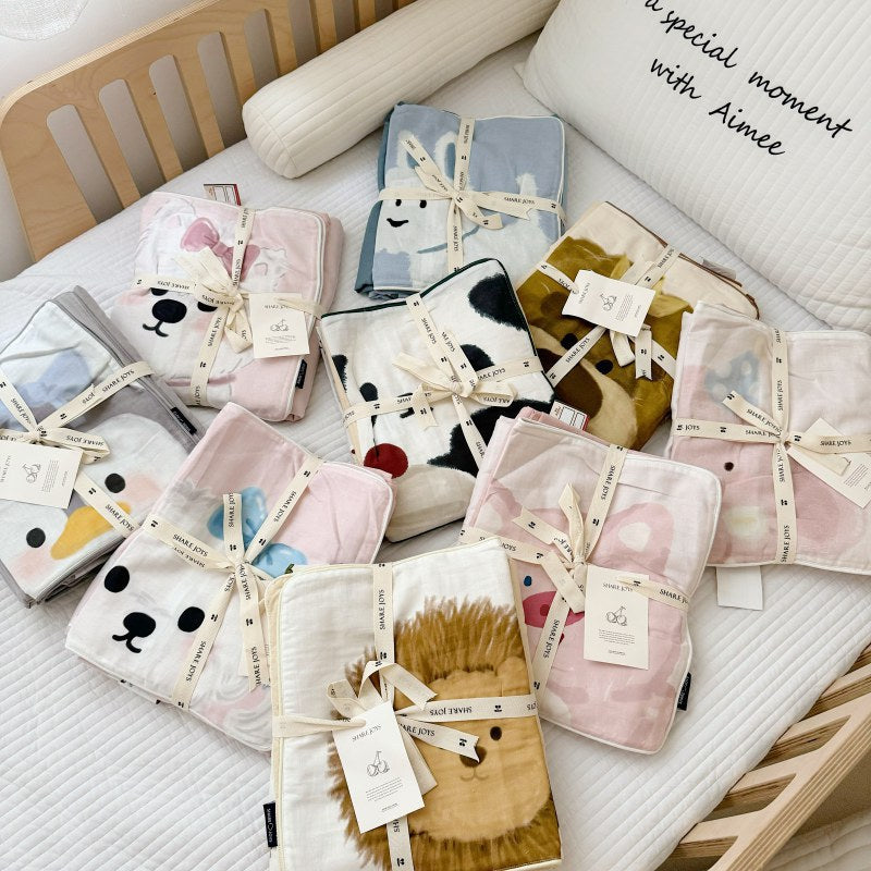 Toddler Plush Decorative Headrest and Lightweight Nursery Blanket Set