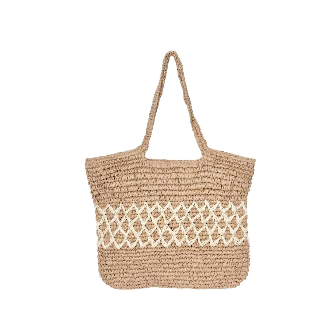 Stackable basket bag with decorative pattern element Stornfield