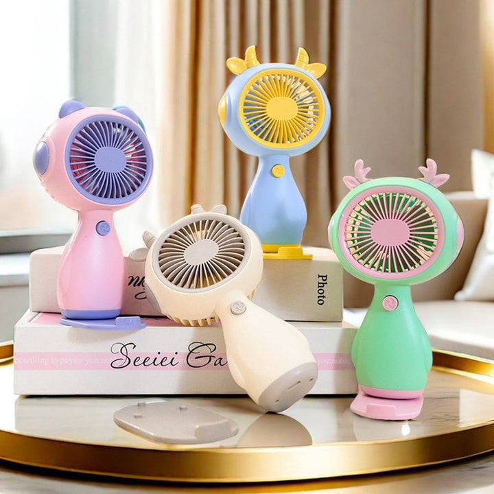 Ladies Portable Mini Fan with Animal Design Stornfield