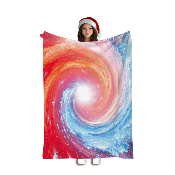 Artistic Wolf-Themed Fleece Blanket