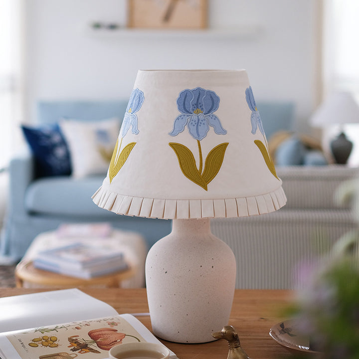 Floral Embroidered Table Lamp