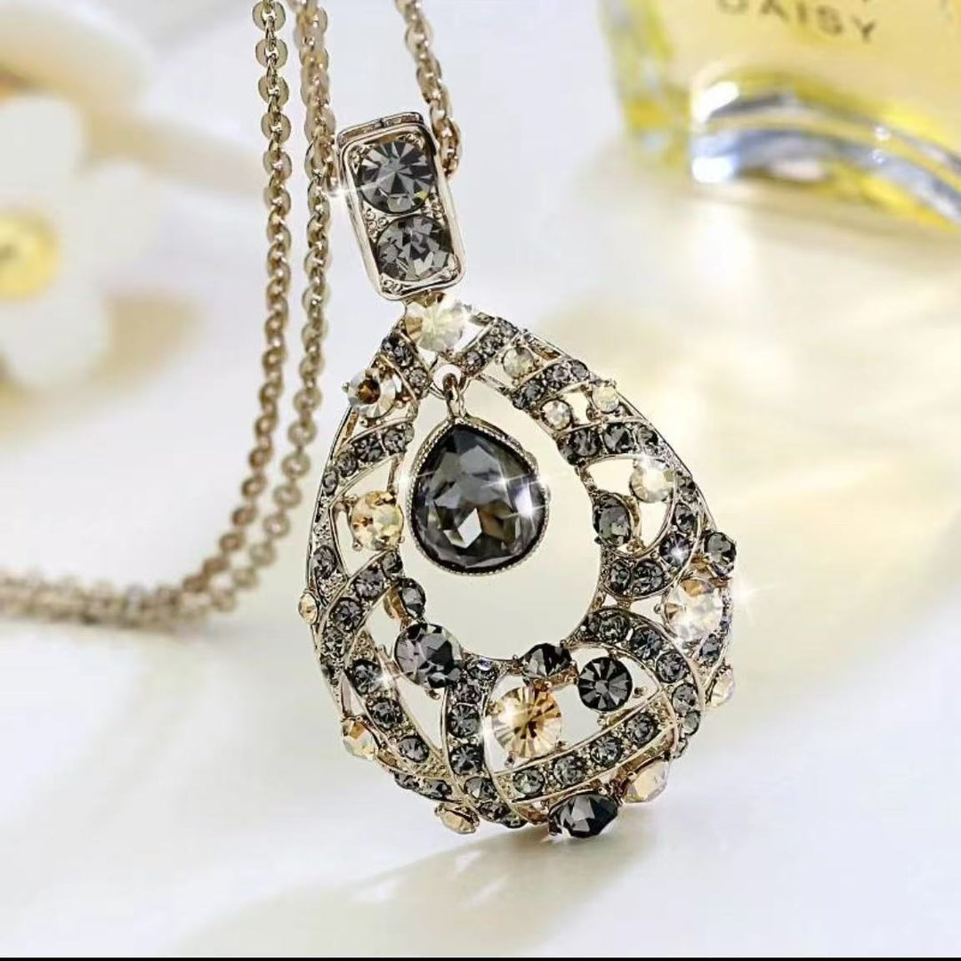 Contemporary Crystal Drop Necklace Stornfield