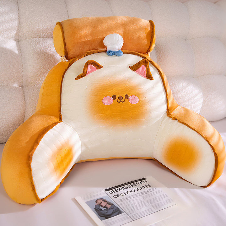 Ergonomic Plush Back Support Pillow in Dog Design Stornfield