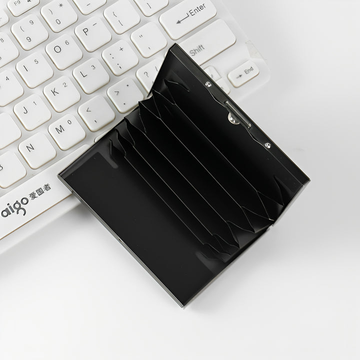 Sleek Aluminum Business Card Holder