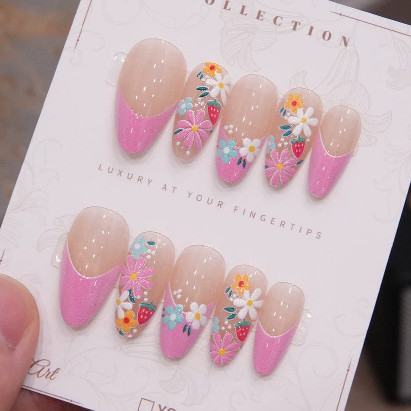Floral Design Press-On Nail Set