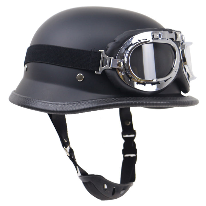 Vintage Motorcycle Helmet with Protective Goggles Stornfield