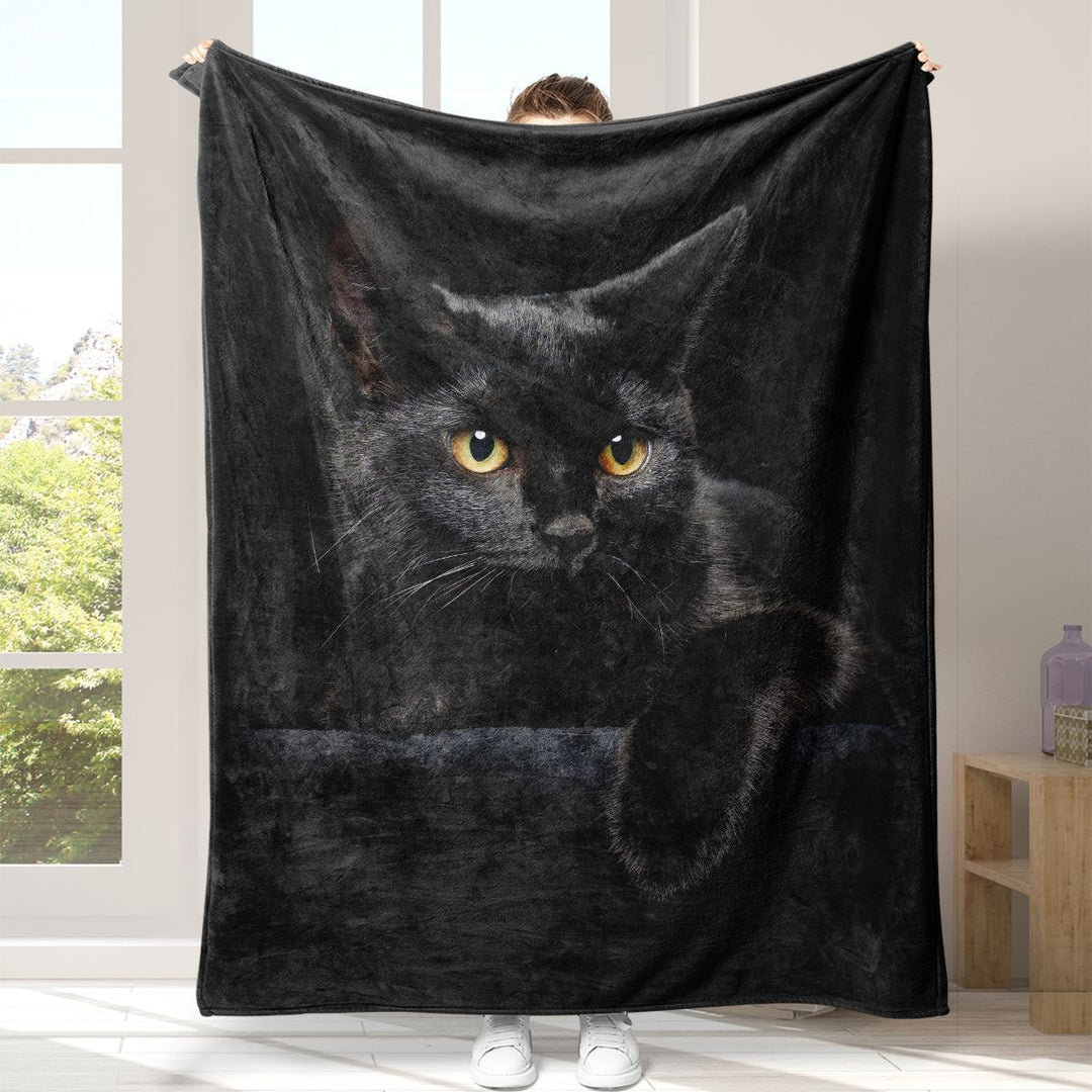Cat-Themed Plush Blanket