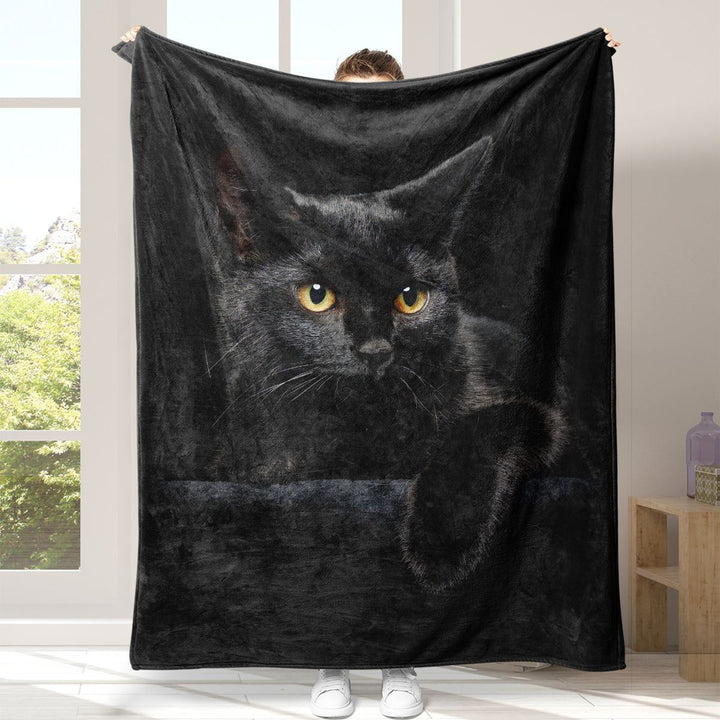 Cat-Themed Plush Blanket