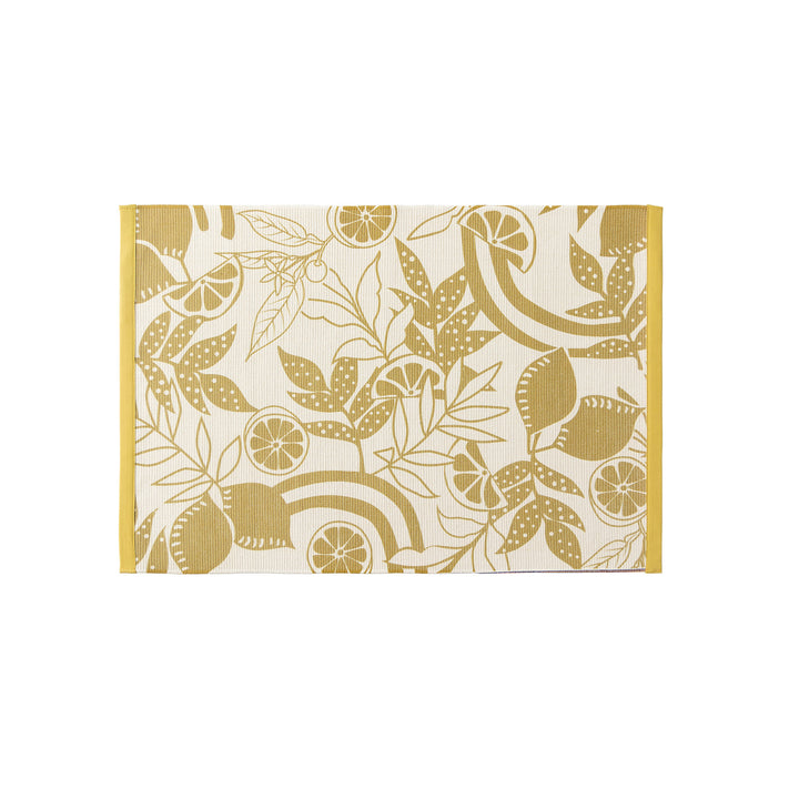 Decorative jacquard table runner with floral weaving texture and reinforced edge
