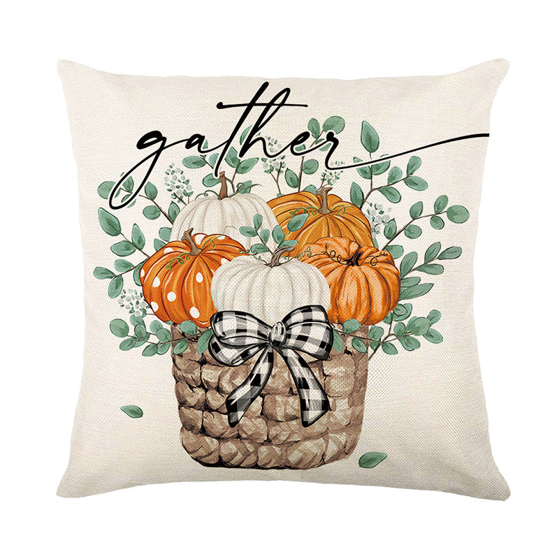 Decorative Throw Pillow Cover with Farmhouse Home Sweet Home Print