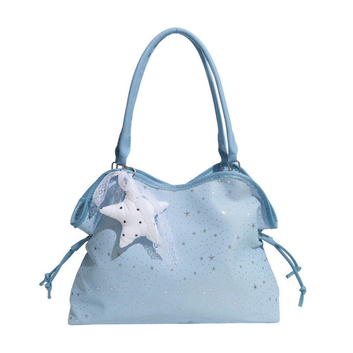 Star-Embellished Handheld Tote