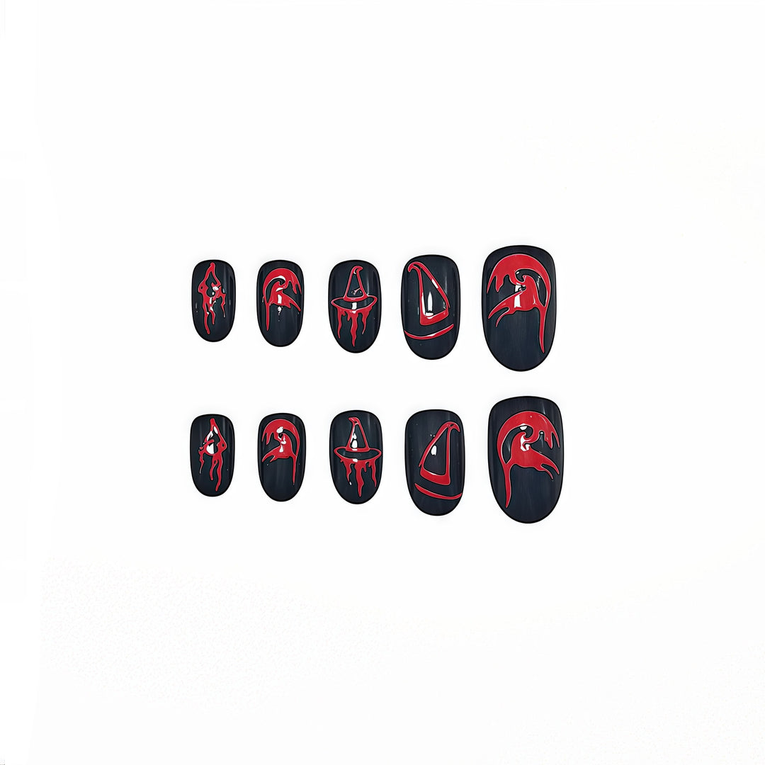 Artistic Halloween-style Press-on Nails Stornfield