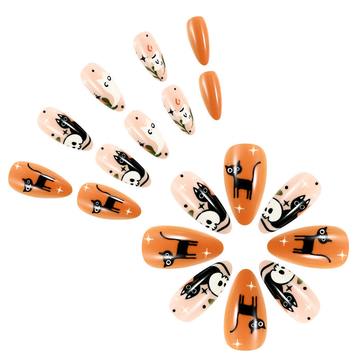 Artistic Press-On Nail Art With Whimsical Animal Designs Stornfield