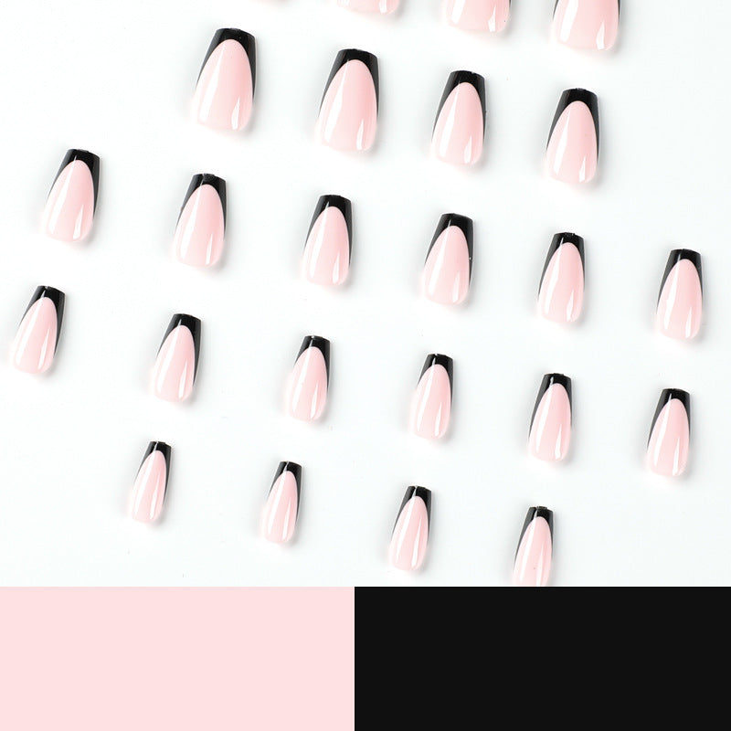 Elegant stiletto nails with contrasting French tip Stornfield