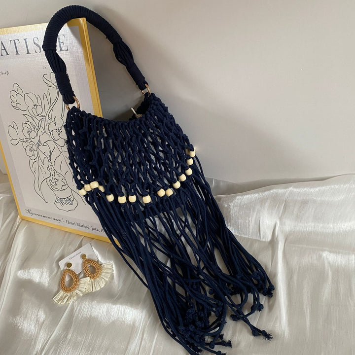 Artisanal macramé shoulder bag Stornfield