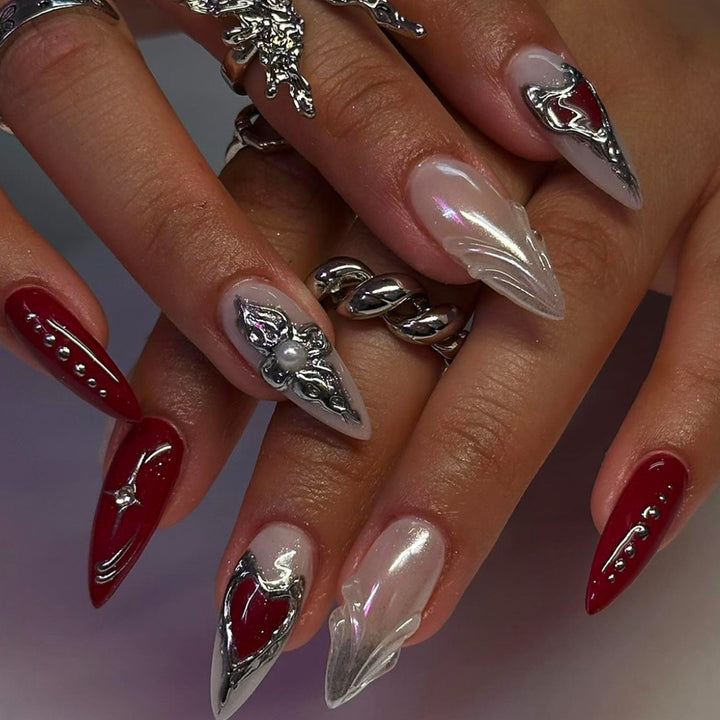 Elaborate Decorative Press-On Nail Extensions Stornfield