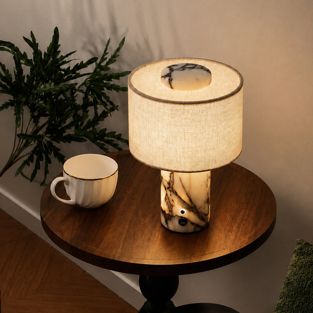 Modern Stone Base LED Table Lamp
