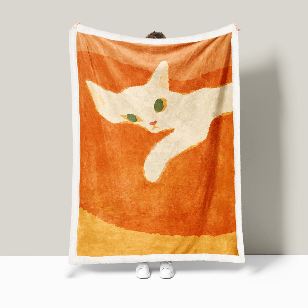 Cozy Cat-Themed Soft Plush Blanket