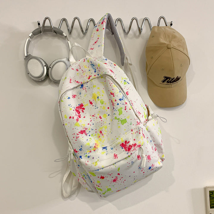 Artistic Splash-Patterned Backpack Stornfield
