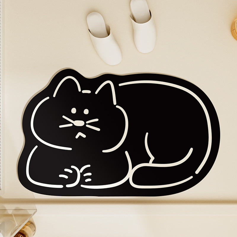 Cat-Shaped Decorative Bath Mat