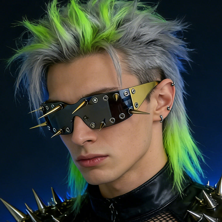 Women's Sporty Sunglasses with Eye-Catching Design and Spikes Stornfield