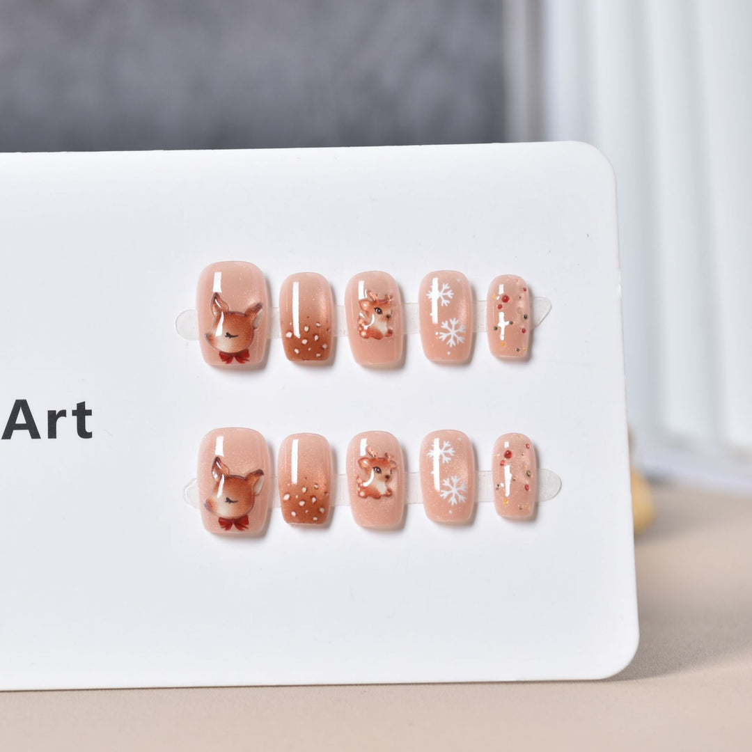 Festively Themed Press-On Nail Art Stornfield