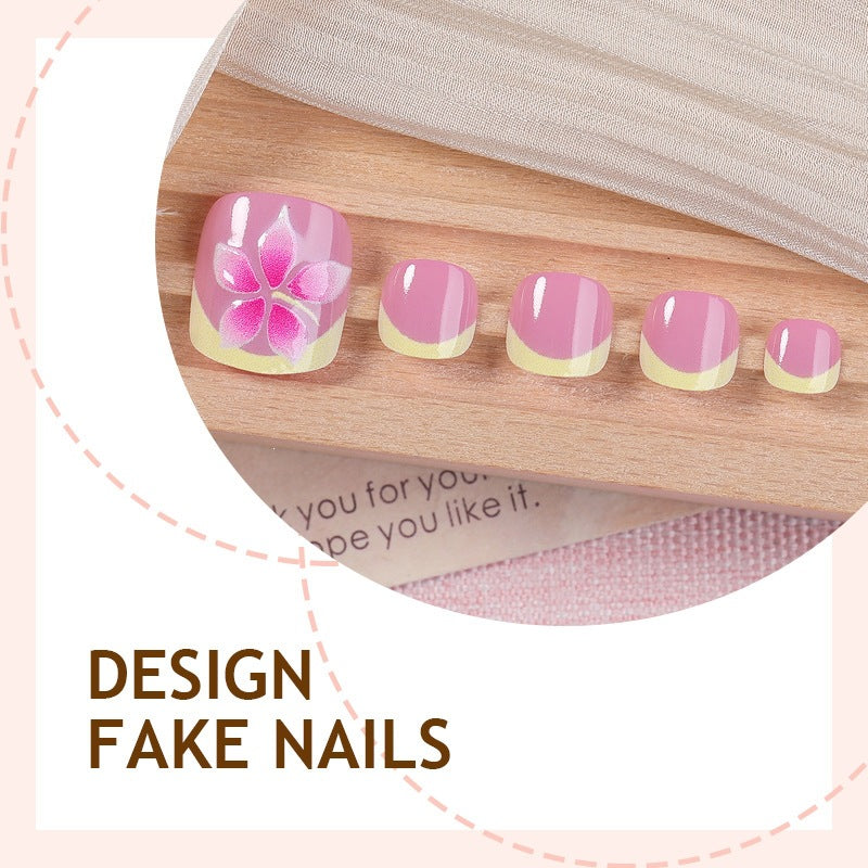 Art nail set with extravagant flower designs Stornfield
