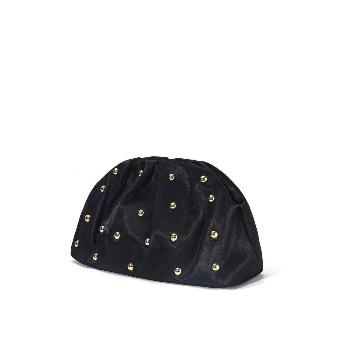 Textured Evening Clutch with Gold Accents
