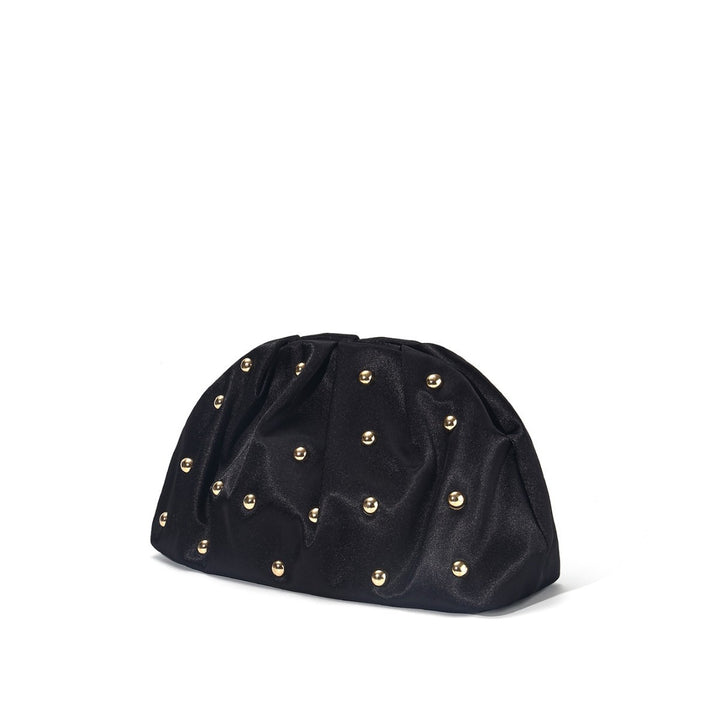 Textured Evening Clutch with Gold Accents